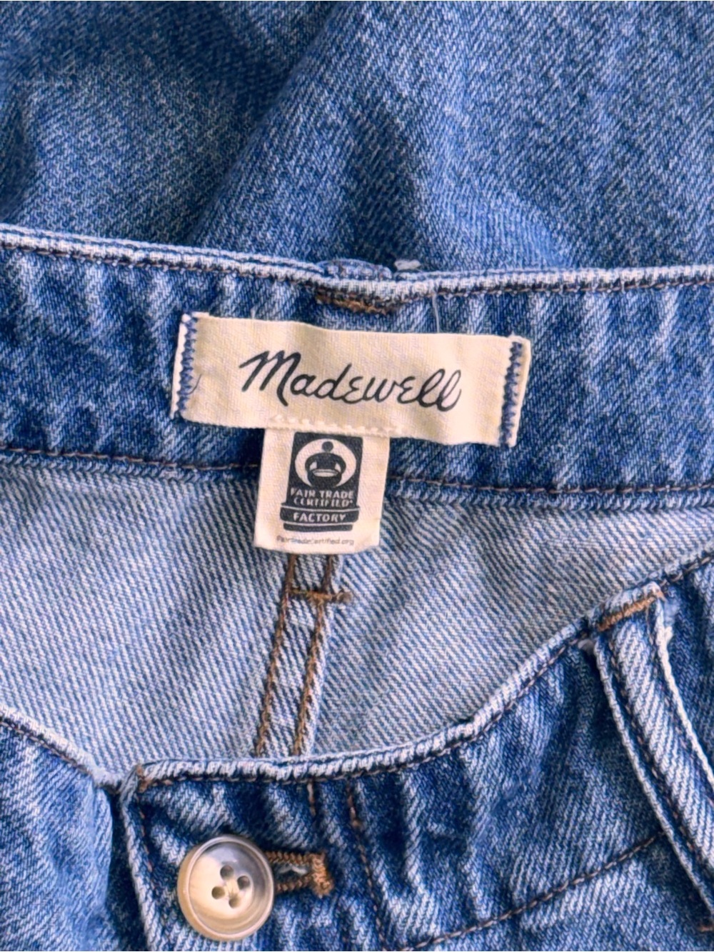 Madewell Wide Sweep Trouser Jeans 
Wide Leg size 27 Blue Denim - Picture 8 of 10